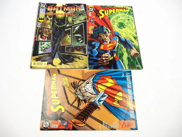 10 Comics Batman Superman Captain Future Gebrauchter Zustand