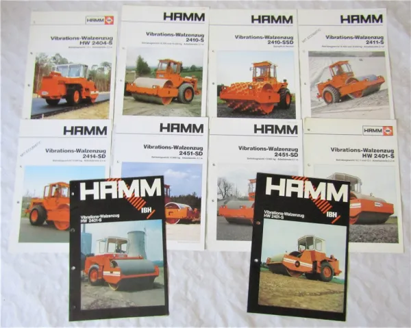 10 Prospekte Hamm HW 2404-S 2414-SD 2411-S 2410-SSD 2401-S 2451-SD Walzen