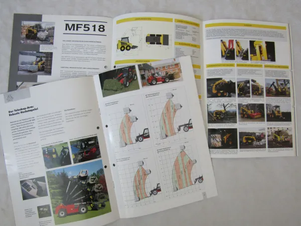 10 Prospekte MF Fermec Massey Ferguson Baumaschinen Lader Bagger