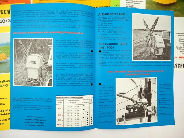 10x Original Prospekt Ibbenbürener Landmaschinen Landtechnik 1970/80er Jahre