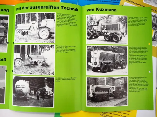 10x Original Prospekt Kuxmann Landtechnik Düngerstreuer Roder 1970/80er Jahre