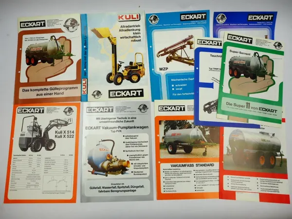 10x Original Prospekt Preisliste Eckart Landshut Landtechnik Kuli 1982