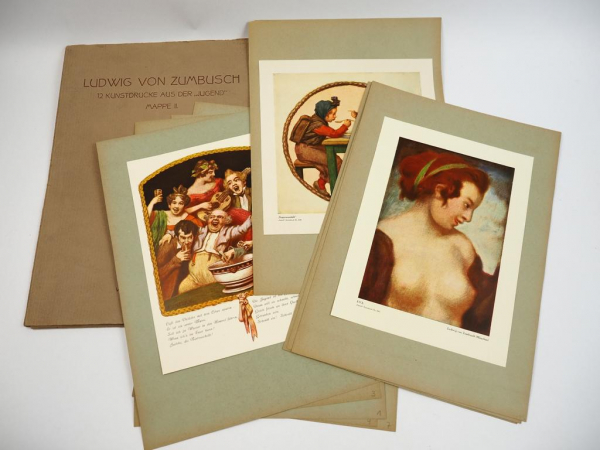11 Kunstdrucke Ludwig von Zumbusch Aus der Jugend Mappe II ca. 1910