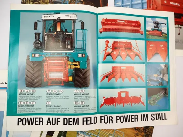 11 x Original Prospekt Preisliste Mengele Landtechnik Ladewagen Häcksler ca 1993