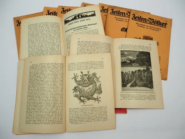 11x Historische Zeitschrift Zeiten und Völker für Geschichte Geographie 1921/22