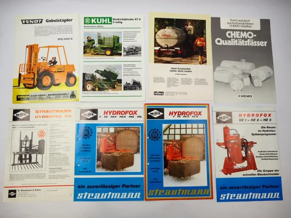 11x Original Prospekt Landtechnik 1970/2010er Jahre Schäffer Strautmann Kuhl