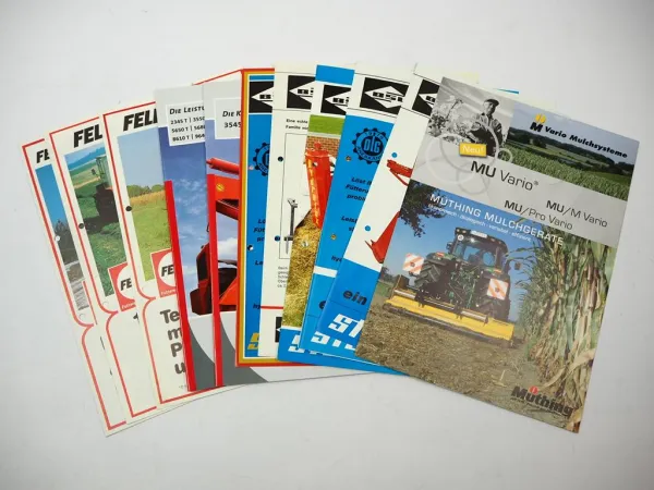 11x Original Prospekt Landtechnik 1980/2010er Jahre Schäffer Strautmann Müthing