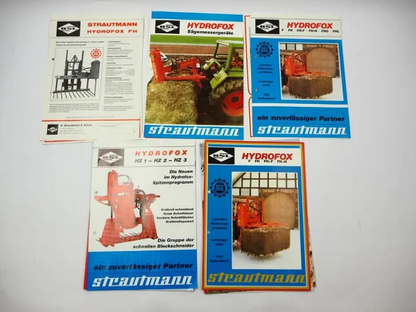11x Original Prospekt Landtechnik 1980/2010er Jahre Schäffer Strautmann Müthing