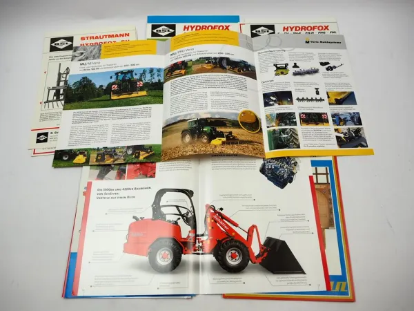 11x Original Prospekt Landtechnik 1980/2010er Jahre Schäffer Strautmann Müthing