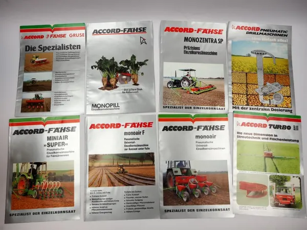 11x Original Prospekt Testbericht Accord Fähse Landtechnik 1980er Jahre
