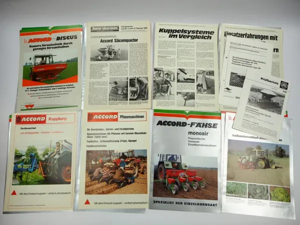 11x Original Prospekt Testbericht Accord Fähse Landtechnik 1980er Jahre