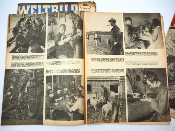 11x Zeitschrift Das Weltbild Drei Brücken Verlag Mainz 1946/47