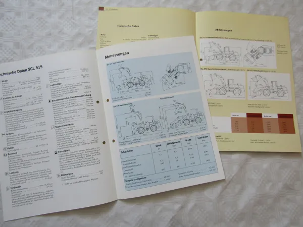 12 Prospekte Schaeff SKL 873 863 853 843 833 823 Radlader 2000/2001