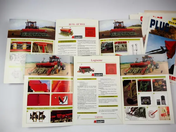 12x Original Prospekt Mappe Landsberg Nodet Gougis Landtechnik 1990er Jahre