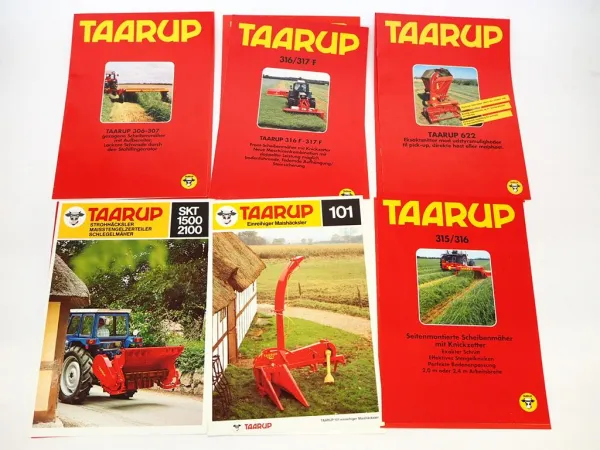 12x Original Prospekt Mappe Preisliste Taarup Landtechnik Produktprogramm 1990er