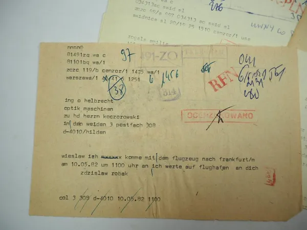 13 Telegramme Polen Warschau Warszawa 1980er Jahre