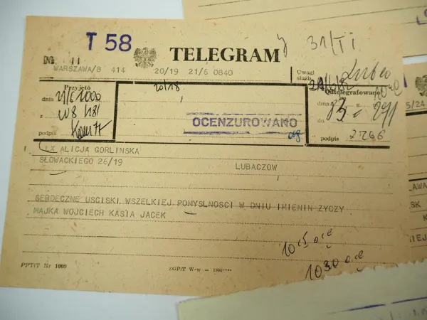 13 Telegramme Polen Warschau Warszawa 1980er Jahre