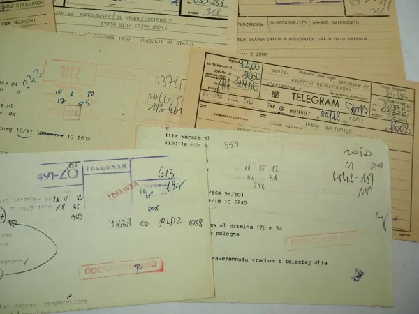 13 Telegramme Polen Warschau Warszawa 1980er Jahre