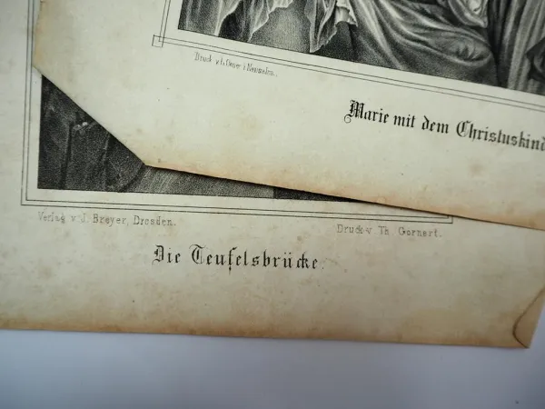 13x Lithographie verschiedene Motive ca. 1860