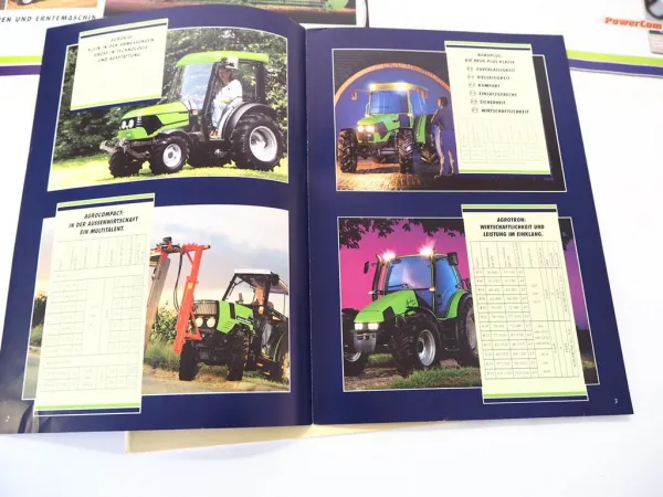 13x Original Prospekt Deutz Fahr Produktprogramm Traktor Mähdrescher 1990/2000er