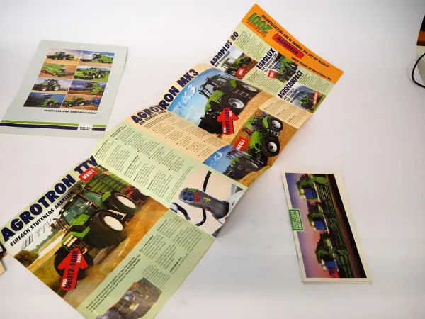 13x Original Prospekt Deutz Fahr Produktprogramm Traktor Mähdrescher 1990/2000er