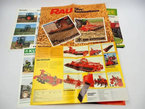 13x Original Prospekt Landtechnik 1970/80er Jahre Fendt Eberhardt Schmotzer Rau