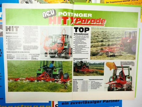 13x Original Prospekt Landtechnik 1970/80er Jahre Strautmann Pöttinger Kuhl