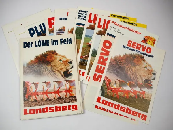 13x Original Prospekt Mappe Landsberg Nodet Gougis Landtechnik 1990er J.