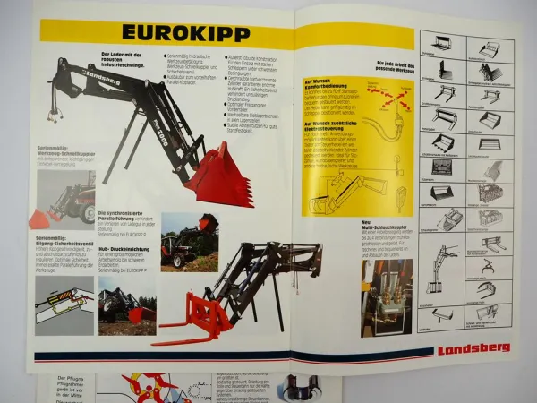 13x Original Prospekt Mappe Landsberg Nodet Gougis Landtechnik 1990er Jahre