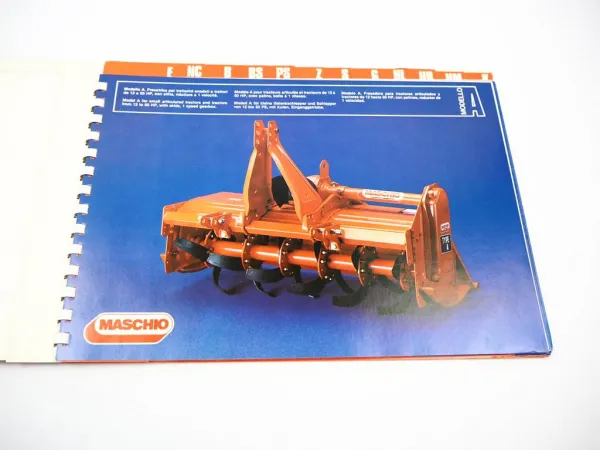 13x Original Prospekt Maschio Landtechnik Bodenfräse Kreiselegge 1980er Jahre