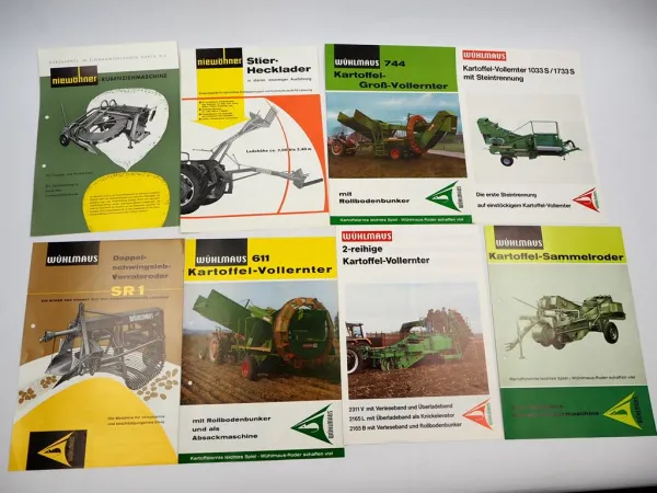 13x Original Prospekt Niewöhner Landtechnik 1970/80er Jahre Wühlmaus