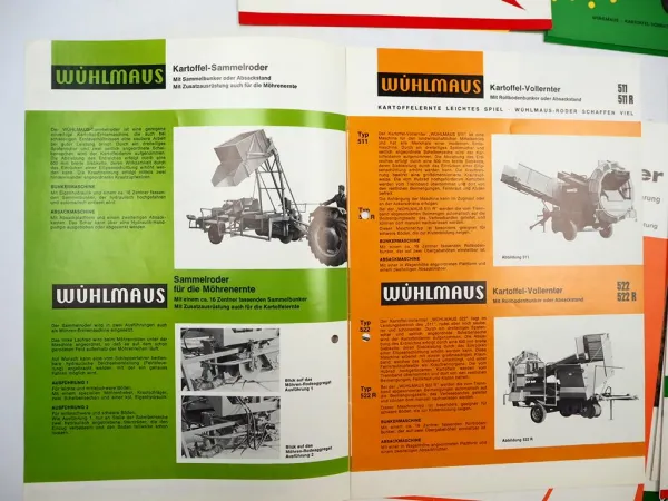 13x Original Prospekt Niewöhner Landtechnik 1970/80er Jahre Wühlmaus