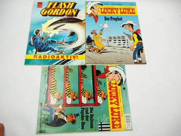 14 Comics Lucky Luke Gespenster Flash Gordon Micky Maus Gebrauchter Zustand