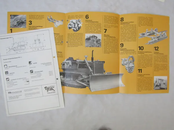 14 Prospekte Fiat Allis AD14B FD7 LP FD14 10-C 14B 8-B Raupe 70/80er Jahre