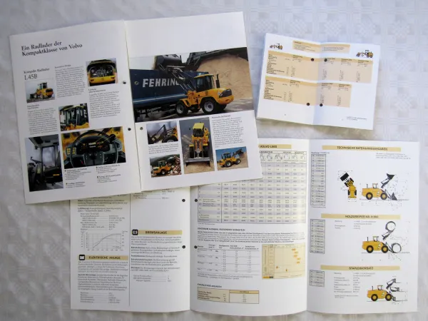 14 Prospekte Volvo Radlader Produktprogramm 2000 L50D L45B ZL502C ZL302C ...