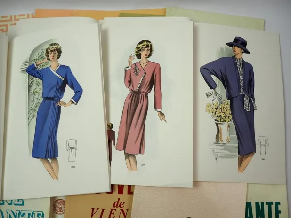 14x Katalog Ligne Elegante Nouvelle de Vienne Robes Hiver Ete 1977 - 84