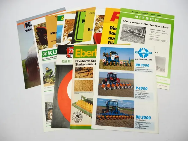 14x Original Prospekt Landtechnik 1970/80er Jahre Eberhardt Schmotzer Rau