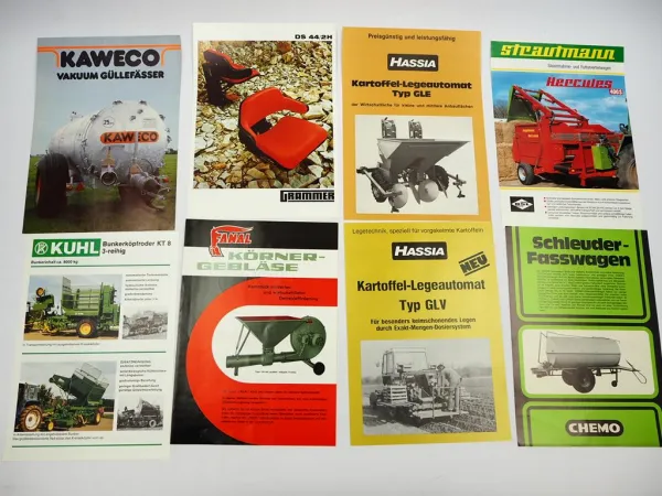 14x Original Prospekt Landtechnik 1970/80er Jahre Eberhardt Schmotzer Rau