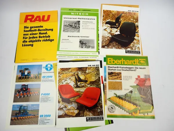 14x Original Prospekt Landtechnik 1970/80er Jahre Eberhardt Schmotzer Rau