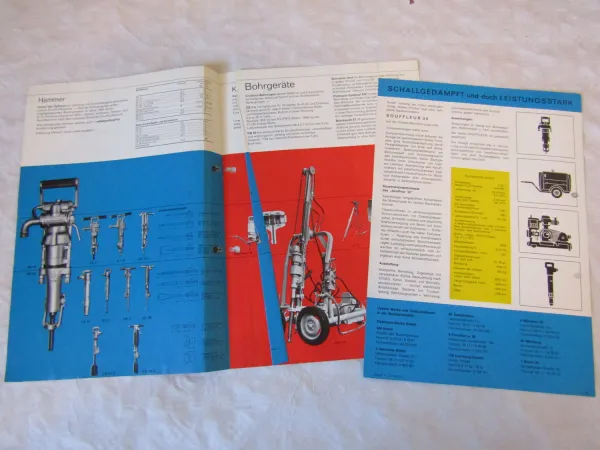 15 Prospekte Flottmann Kompressoren und Lieferprogramm von ca 1969