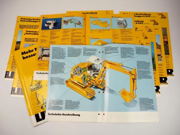 15 Prospekte Liebherr R 310 312 900 - 994 Hydraulikbagger 1986/94