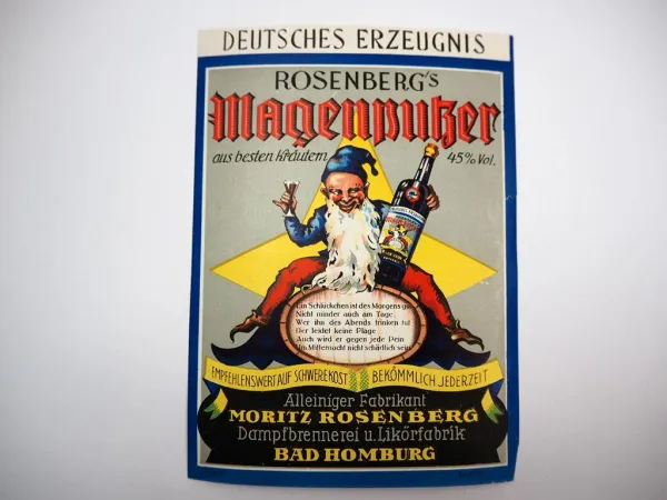 15x alte Etiketten Schnaps Wein Likör Weinbrand Korn mit Motiv Zwerge Tiere