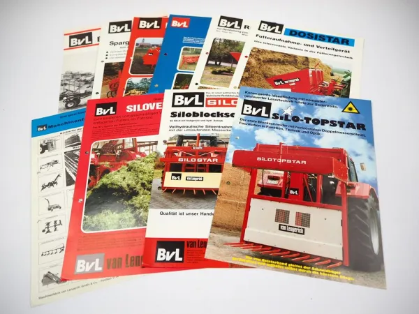 15x Original Prospekt BVL van Lengerich Angbaugeräte für Traktoren Landtechnik