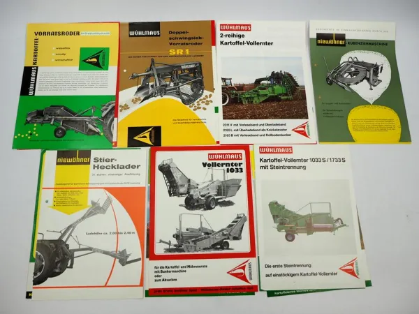 15x Original Prospekt Niewöhner Landtechnik 1970/80er Jahre Wühlmaus