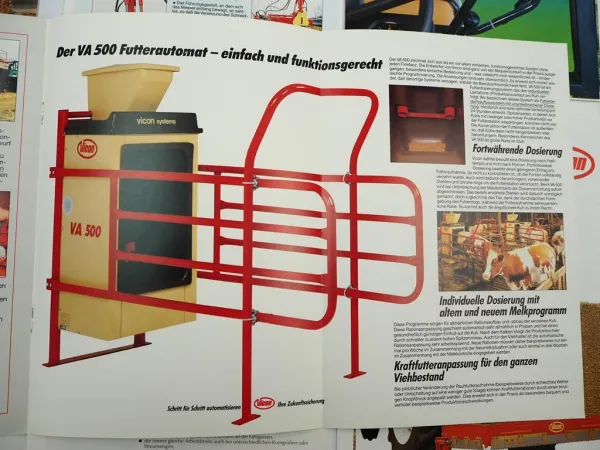 15x Original Prospekt Vicon Landtechnik 1970/80er Jahre
