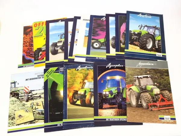15x Prospekt Deutz Fahr Agrotron Agroplus Agrokid Schlepper 1990/2000er Jahre
