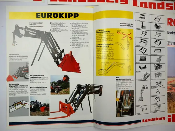 16x Original Prospekt Mappe Landsberg Landtechnik 1990er Jahre
