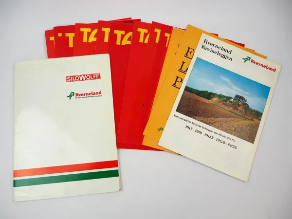 16x Original Prospekt Mappe Silowolff Kverneland Taarup Landtechnik 1990er Jahre