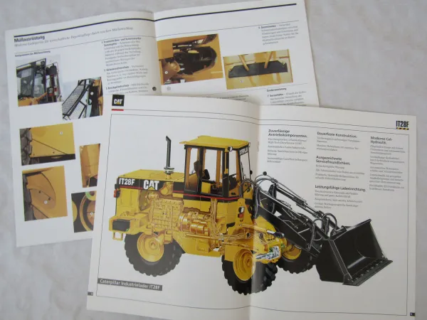 17 Prospekte CATerpillar Radlader Serie F Industrielader von 1990 - 1993