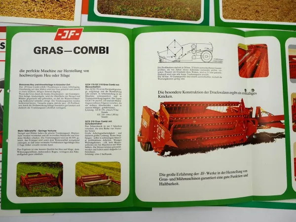 17x Original Prospekt JF Stegsted Landtechnik Mähwerke Häcksler 1970/80er Jahre
